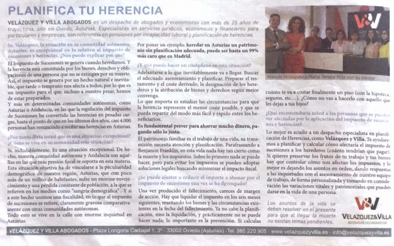 Tributación Herencias Abogados Asturias