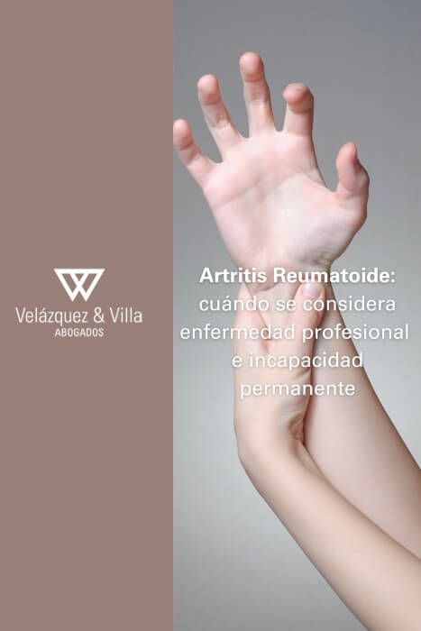 Artritis Reumatoide incapacidad y baja laboral