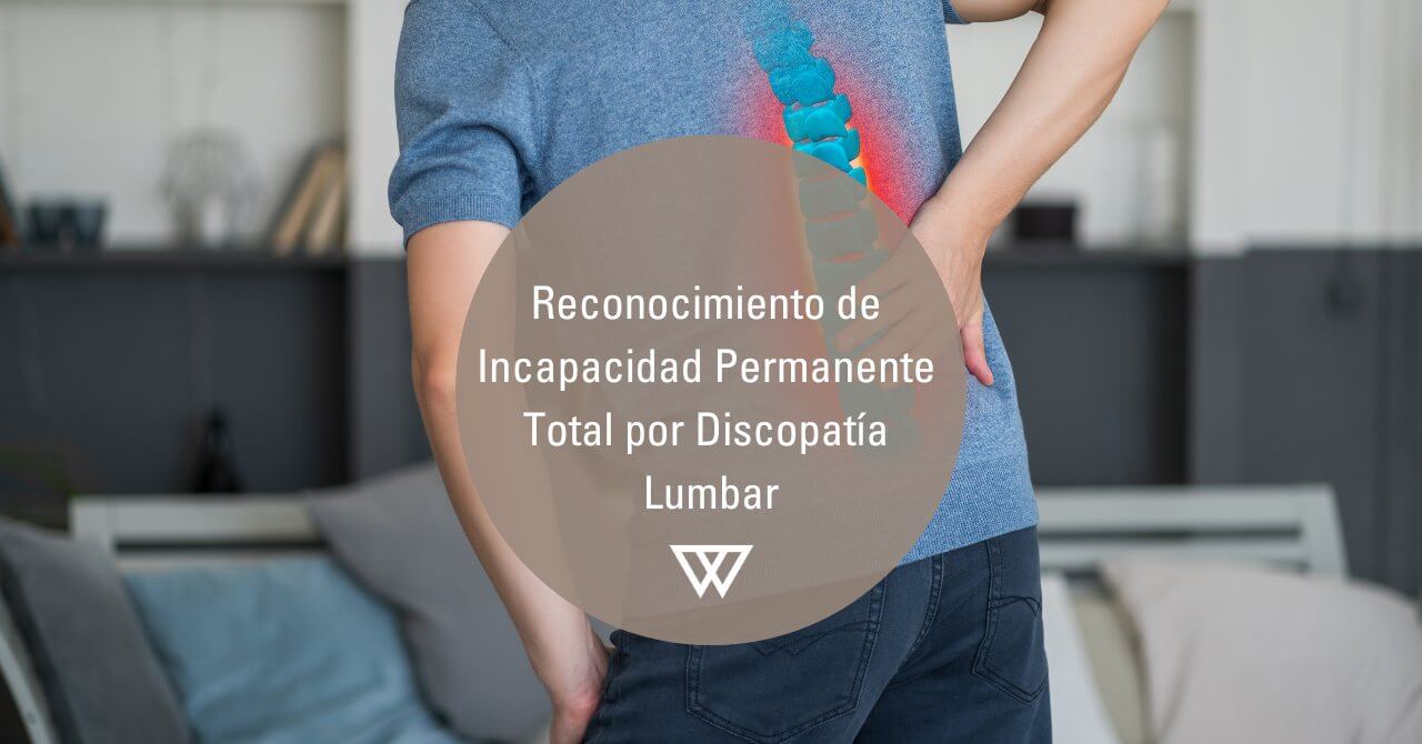 hombre con incapacidad por discopatia lumbar